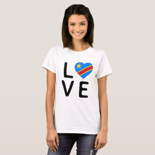 Liebe - Flagge der Demokratischen Republik Kongo T-Shirt