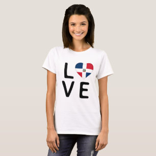 Liebe - Flagge der Dominikanischen Republik T-Shirt