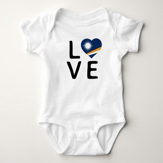 Liebe - Flagge der Marshallinseln Baby Strampler (Vorderseite)