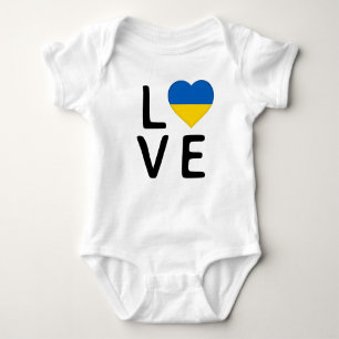 Liebe - Flagge der Ukraine Baby Strampler
