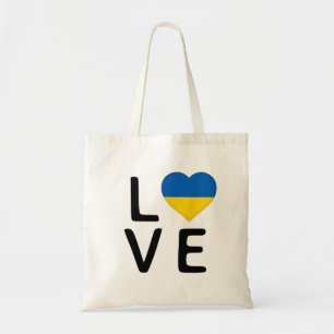 Liebe - Flagge der Ukraine Tragetasche