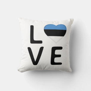 Liebe - Flagge Estlands Kissen