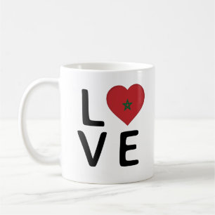 Liebe - Flagge Marokkos Kaffeetasse