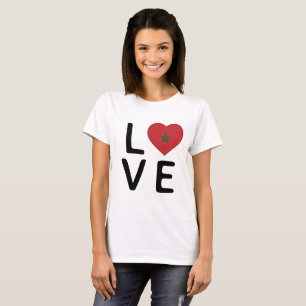 Liebe - Flagge Marokkos T-Shirt