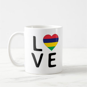 Liebe - Flagge Mauritius Kaffeetasse
