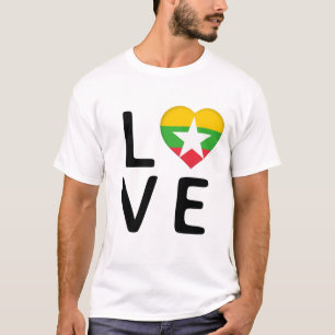 Liebe - Flagge Myanmars T-Shirt