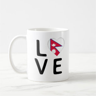 Liebe - Flagge Nepals Kaffeetasse