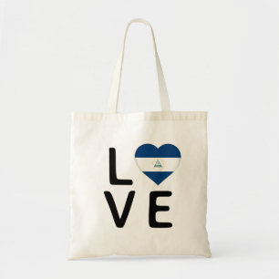 Liebe - Flagge Nicaraguas Tragetasche