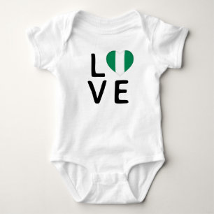 Liebe - Flagge Nigerias Baby Strampler