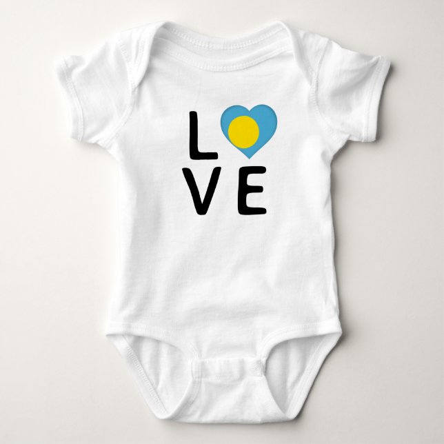 Liebe - Flagge Palau Baby Strampler (Vorderseite)