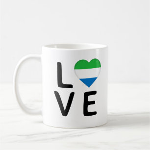 Liebe - Flagge Sierra Leones Kaffeetasse