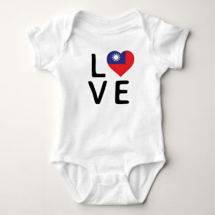 Liebe - Flagge Taiwans Baby Strampler