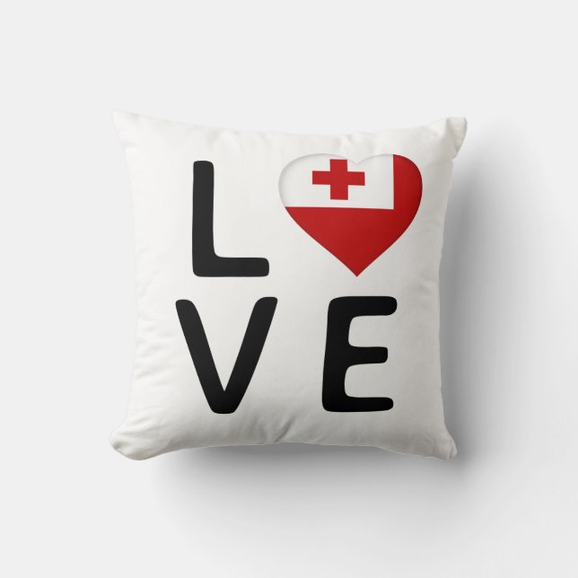 Liebe - Flagge Tonga Kissen (Vorderseite)