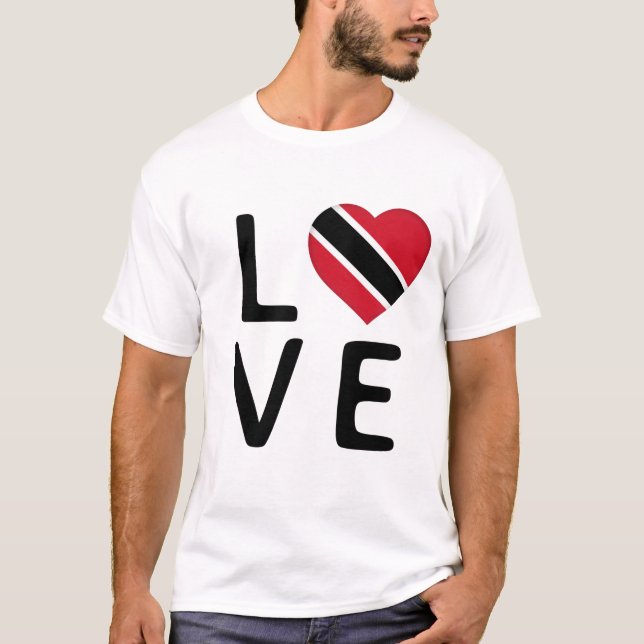 Liebe - Flagge Trinidad und Tobago T-Shirt (Vorderseite)