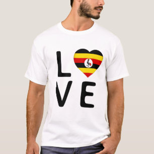 Liebe - Flagge Ugandas T-Shirt