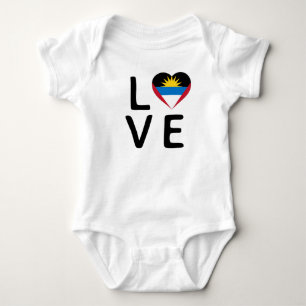 Liebe - Flagge von Antigua und Barbuda Baby Strampler