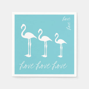 Liebe Flamingo Paper Napkin Serviette