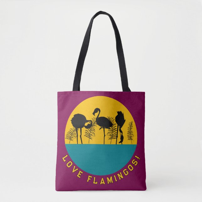 Liebe Flamingos! Tasche (Vorderseite)