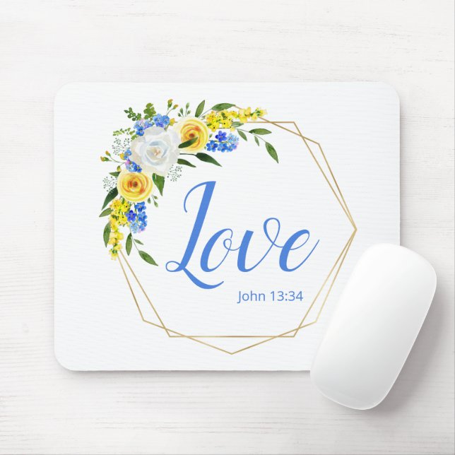 Liebe Floral Mousepad (Mit Mouse)