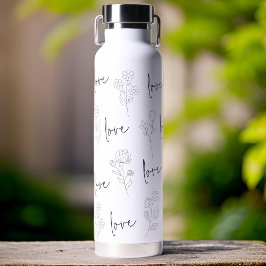 Liebe Floral Trinkflasche