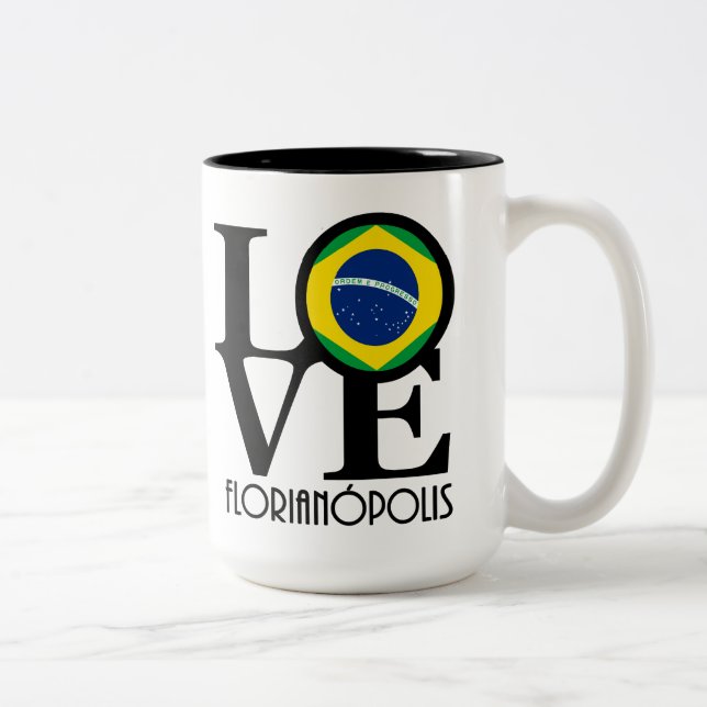 LIEBE Florianópolis Zweifarbige Tasse (Rechts)