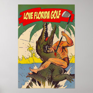 Liebe Florida Golf Poster