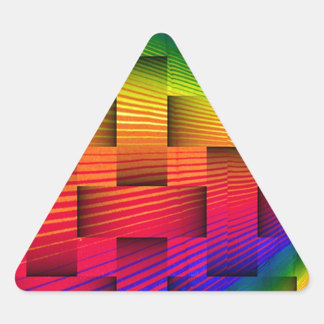 Liebe Flows_ Dreieckiger Aufkleber (Vorderseite)