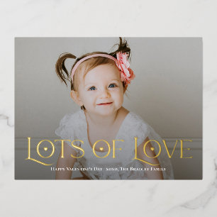 Liebe Foil Valentine's Day Postkarte