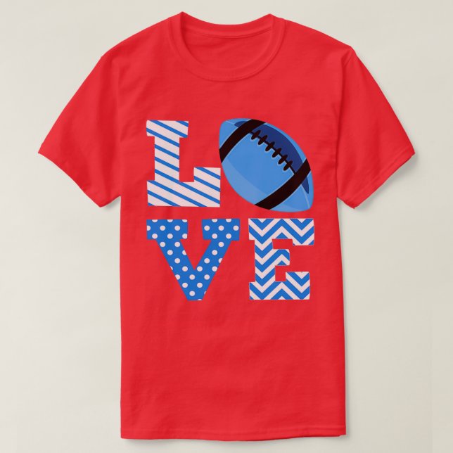 Liebe Foodball Blue 2 T-Shirt (Design vorne)