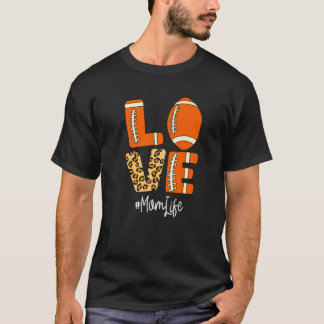Liebe Football American Mama Life Player Leopard T-Shirt
