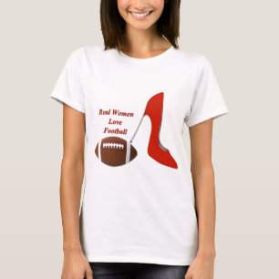 Liebe football.jpg der wirklichen Frauen T-Shirt