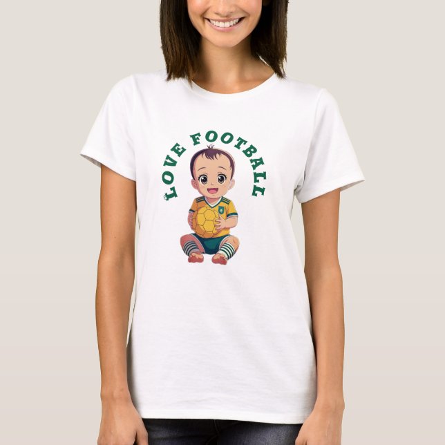 Liebe Football T - Shirt Baby Bodysuit (Vorderseite)