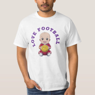 Liebe Football T - Shirt Baby Bodysuit