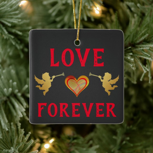 Liebe Forever Keramik Ornament (Baum)
