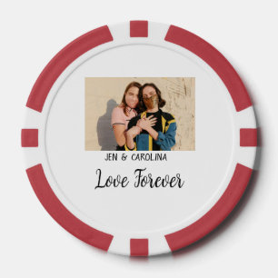 Liebe Forever LGbtq Paar Stolz hinzufügen Fotoname Pokerchips