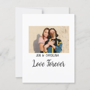 Liebe Forever LGbtq Paar Stolz hinzufügen Fotoname Postkarte
