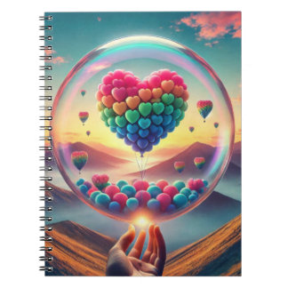 Liebe form art Spiral Foto Notebook Notizblock