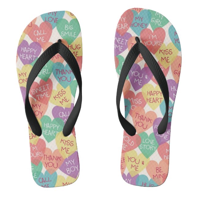 Liebe-Form-Hintergrund Flip Flops (Fußbett)