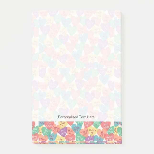 Liebe-Form-Hintergrund Post-it Klebezettel (Vorderseite)