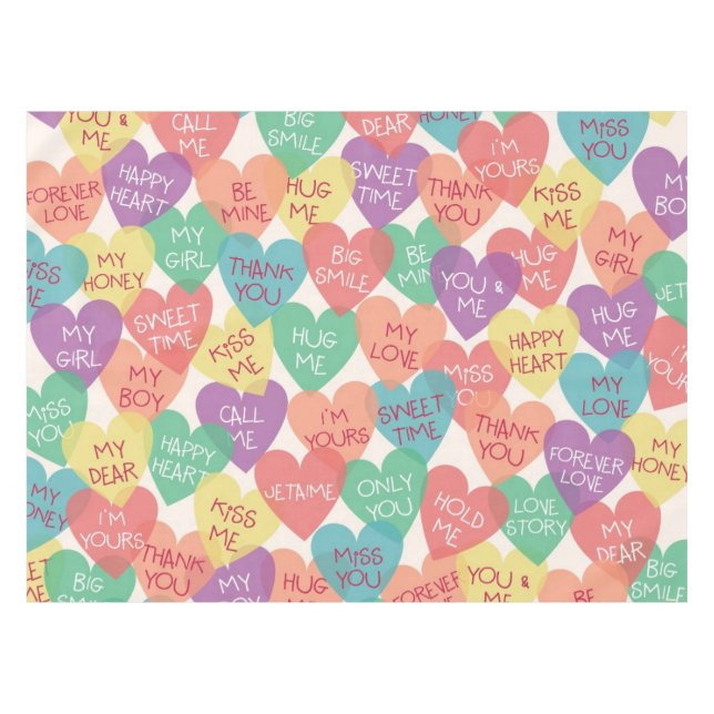 Liebe-Form-Hintergrund Tischdecke (Vorderseite (Horizontal))