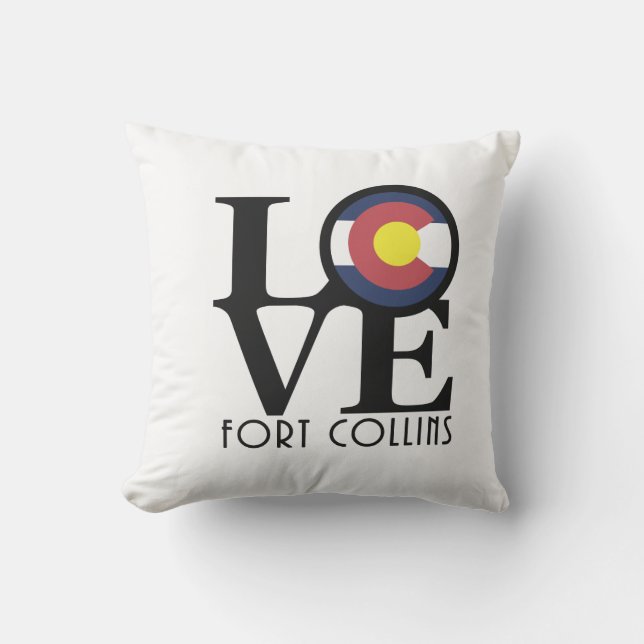 LIEBE Fort Collins Colorado Kissen (Vorderseite)
