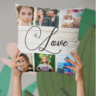 Liebe Foto Collage Einfach Kissen