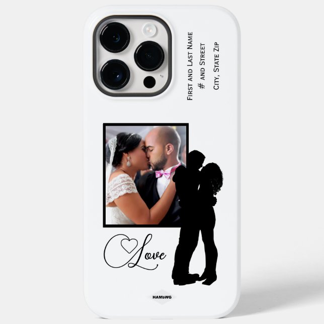 Liebe Foto Handy Case mit grafischem HAMbWG (Rückseite)