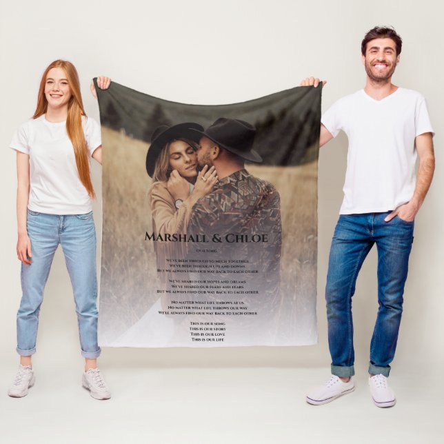 Liebe Foto Song Texte Fleece Blanket (Beispiel)