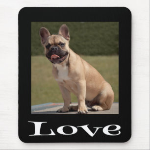 Liebe Französische Bulldogge Welpe Hund Schwarz M Mousepad