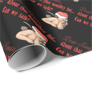 Liebe freche Liste Sankt Geschenkpapier