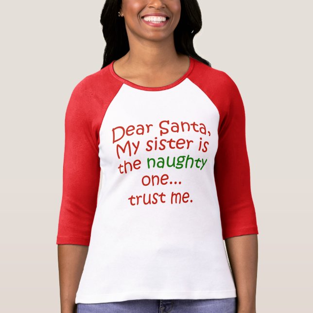 Liebe freche Schwester Sankt T-Shirt (Vorderseite)