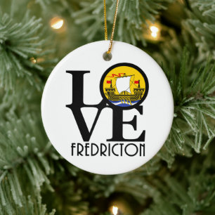 LIEBE Fredricton New Brunswick Keramik Ornament