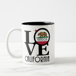 LIEBE Freedom California 11oz Zweifarbige Tasse