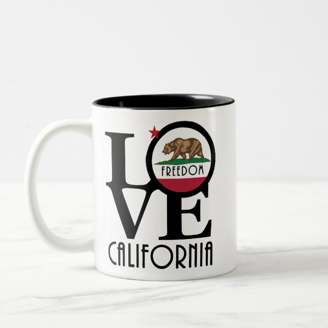 LIEBE Freedom California 11oz Zweifarbige Tasse (Links)